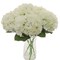 2PC 18" Cream Hydrangea Stems - Large 7" Blooms, Home Decor - Ideal for Bouquets, Centerpieces - Timeless All-Season Elegance, Floral Home by Artificial Flowers